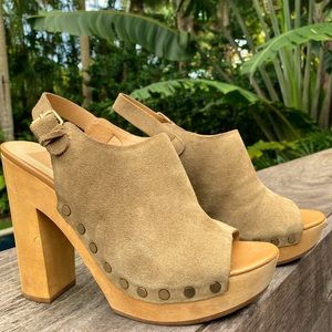 Beautiful tan suede Dolce Vita clogs. Gently used only once.